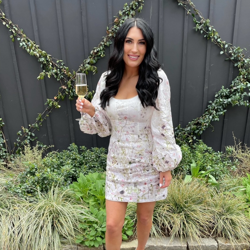 Zimmermann Floral Mini Dress - White and Pink